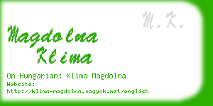 magdolna klima business card